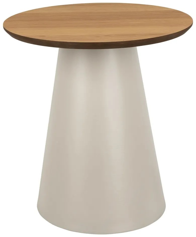 Кръгла масичка за кафе с дъбов плот в кремав и в естествен цвят ø 45 cm Soli – Actona