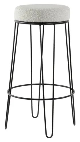 Бял тапициран бар стол (височина на седалката 73 cm) Alice – Light &amp; Living