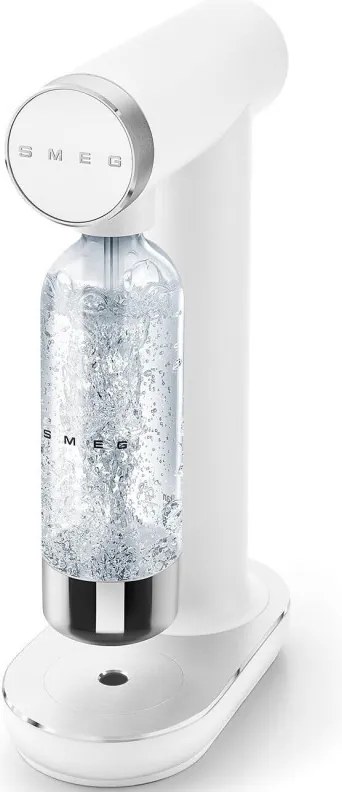 Машина за сода SMEG Collezione SKC01WHM, 800 мл, CO2, Предпазен клапан, Тавичка за отцеждане, Ръчна, Бял мат