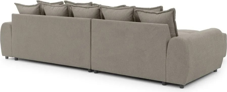 Кафяво-сив ъглов диван (ляв ъгъл) Albane – Ropez