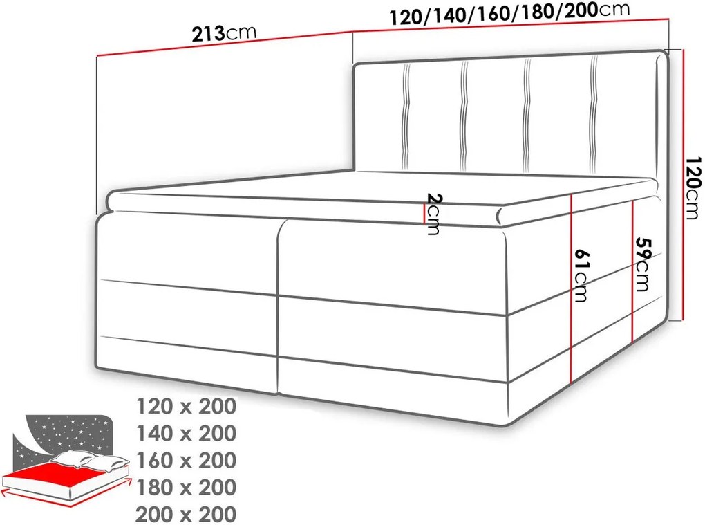 Тапицирано легло Royal-Gkri Anoixto-120 x 200