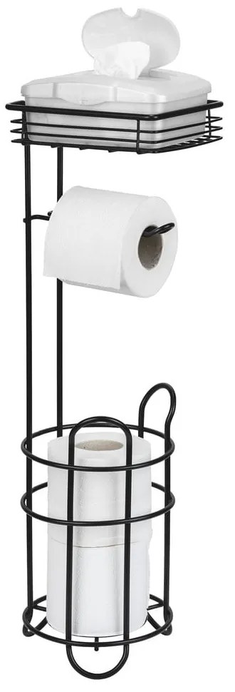 Черна стоманена поставка за тоалетна хартия – Wenko