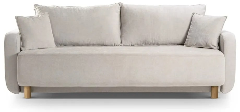 Бежов разтегателен диван с място за съхранение 231 cm Elen – Micadoni