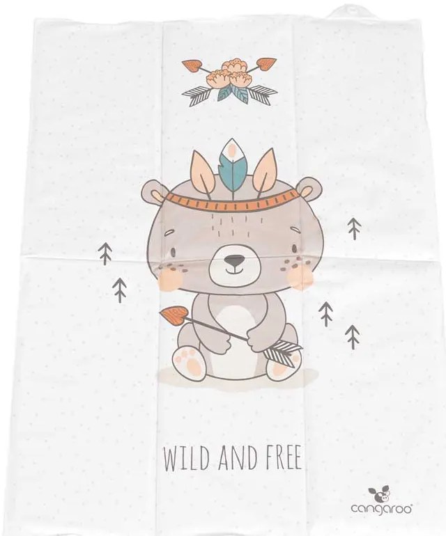 CANGAROO Сгъваема подложка за повиване 60х40 см WILD AND FREE BEAR