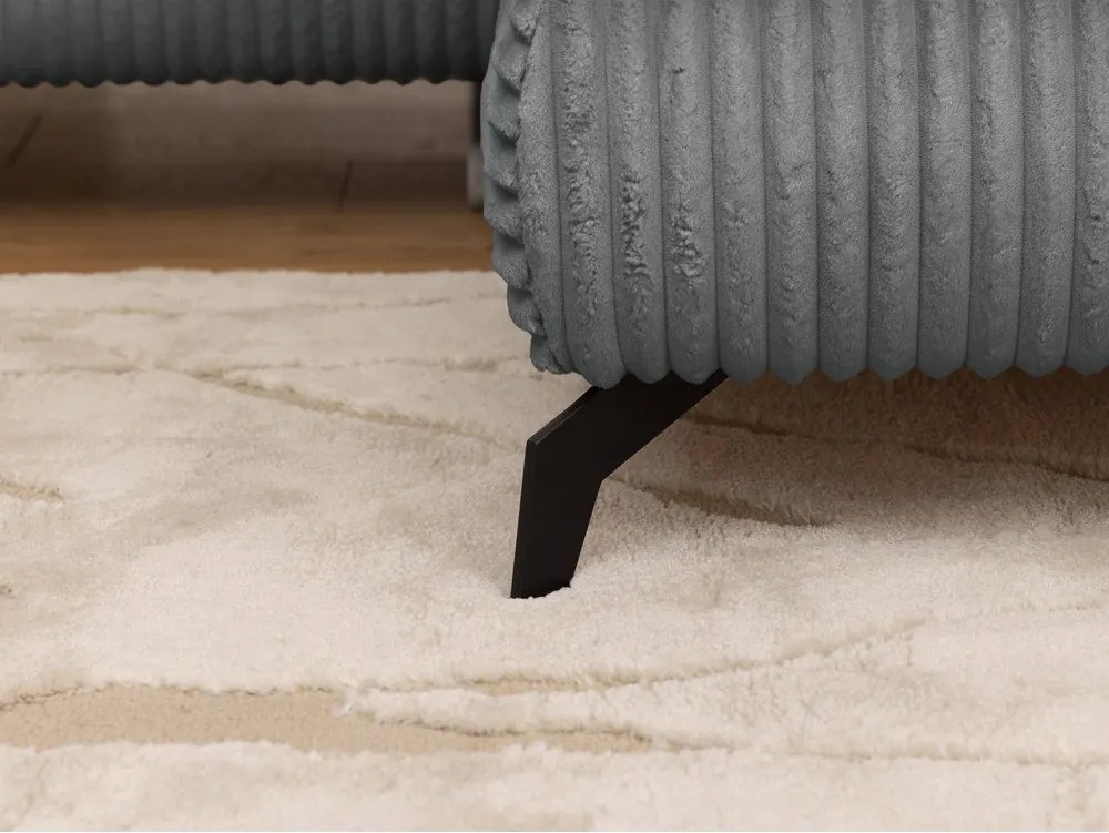 Сив ъглов диван от рипсено кадифе (десен ъгъл L форма) Marbeya – Ropez