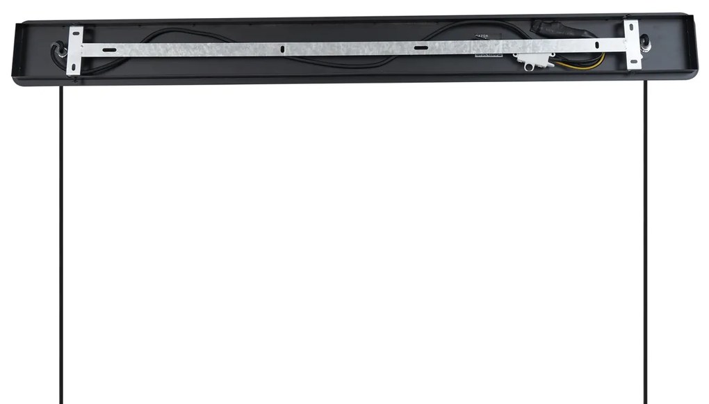 Japandi висяща лампа черна с кафяв текстилен абажур 2 светлини - Bida