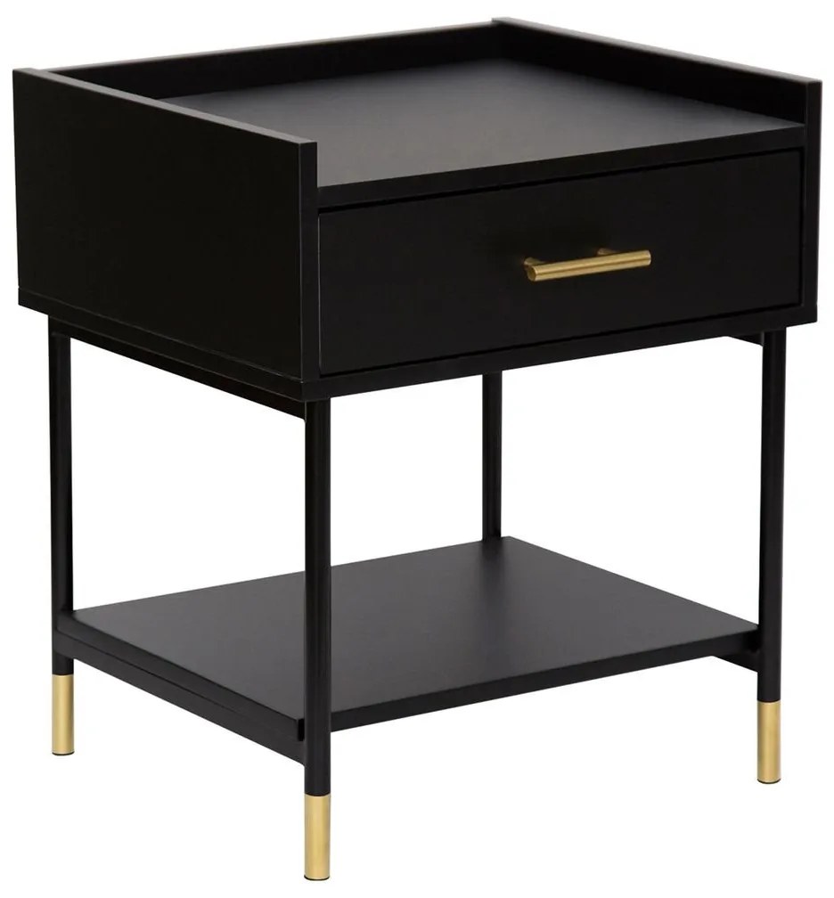 Нощно шкафче atmosphera Tedy, 53 cm, Черен