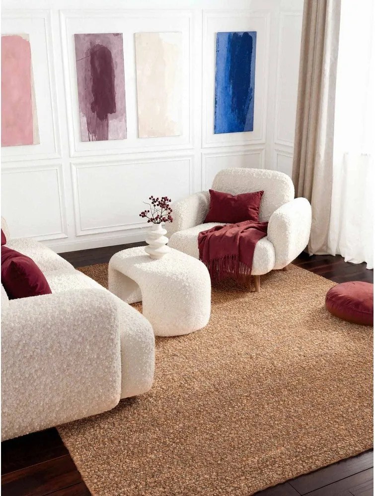 Бежов ръчно изработен килим от букле 200x290 cm Notting Hill Portobello – Ted Baker