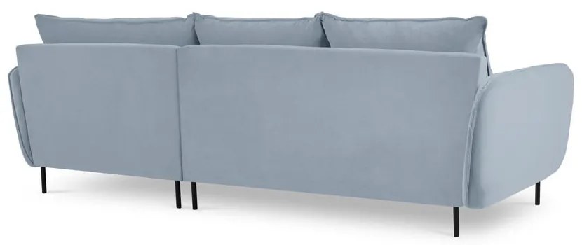 Ъглов диван от светлосиньо кадифе (десен ъгъл) Vienna - Cosmopolitan Design