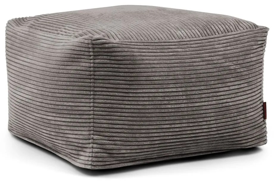 Тъмносив пуф от рипсено кадифе Softbox MooG – SLOWDOWN