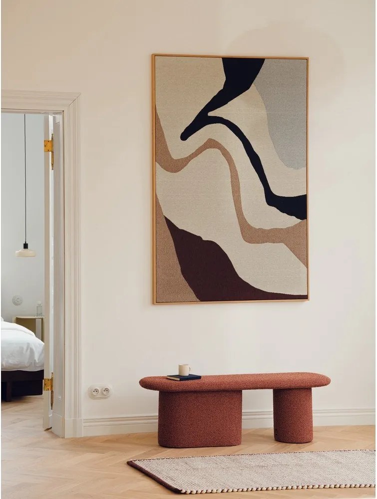 Подплатена пейка от прежда с примки от букле в тухлен цвят Rull – noo.ma