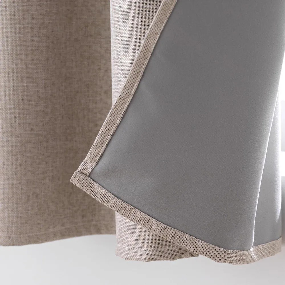 Кафява затъмняващa завеса 140x180 cm Crepuscule – douceur d'intérieur