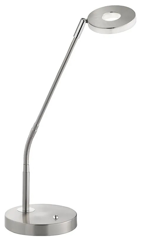 Метална LED затъмняваща се настолна лампа в сребрист цвят (височина 60 cm) Dent – Fischer &amp; Honsel