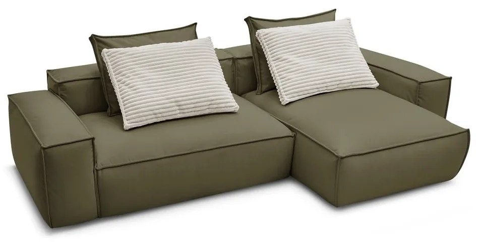 Зелен ъглов диван от изкуствена кожа (променлив) Boheme – Bobochic Paris