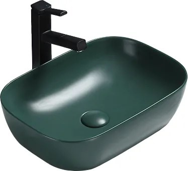 Mexen Rita мивка върху плот 45 x 32 см, тъмнозелена мат - 21084547