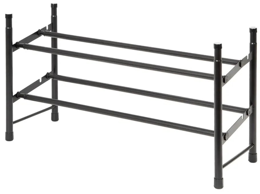 Черен метален телескопичен шкаф за обувки - Compactor