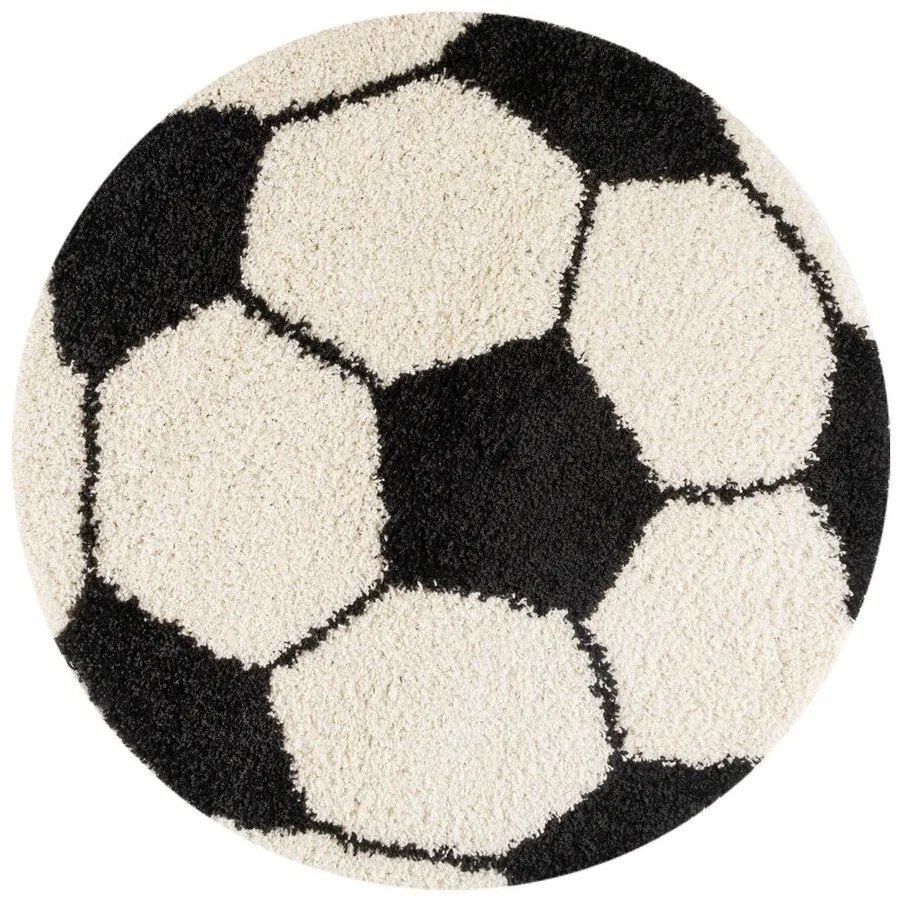 Черно-кремав детски килим ø 100 cm Fun – Ayyildiz Carpets