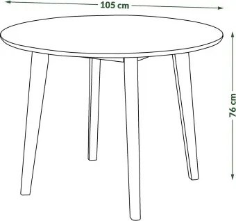 РОКСИ Натурален Орех - ДЪРВЕНА КРЪГЛА МАСА РЕТРО ЗА КУХНЯ/ ТРАПЕЗАПИЯ