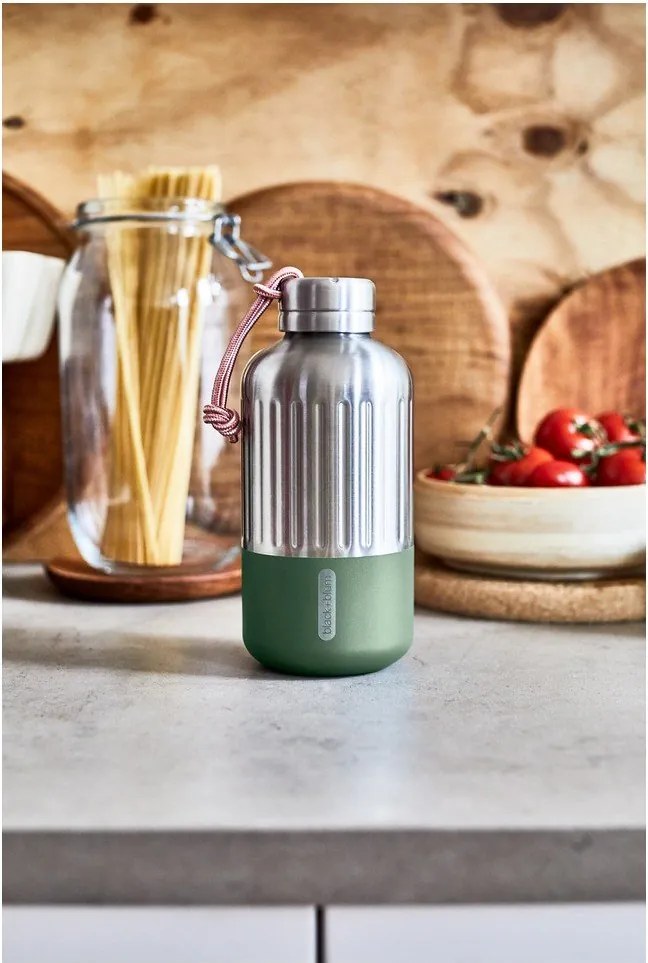 Термо бутилка от неръждаема стомана в сребрист цвят 650 ml Explorer – Black + Blum