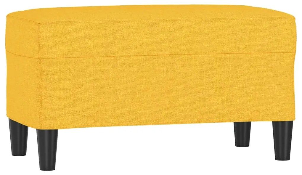 349388 vidaXL Пейка, светложълта, 70x35x41 см, плат