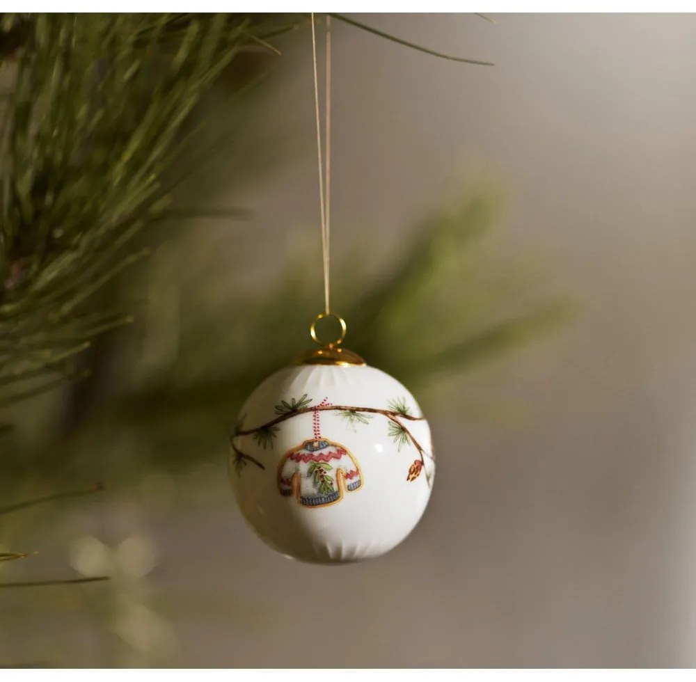 Порцеланова коледна топка ø 6 cm Hammershøi Christmas Bauble 2025 – Kähler Design