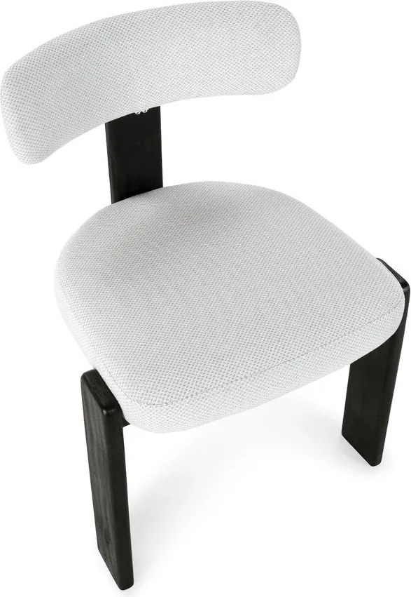 Черни/светлосиви тапицирани трапезни столове в комплект 2 бр. Nadia – MOME