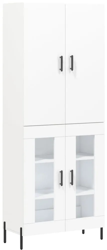 3195739 vidaXL Висок шкаф, бял, 69,5x34x180 см, инженерно дърво