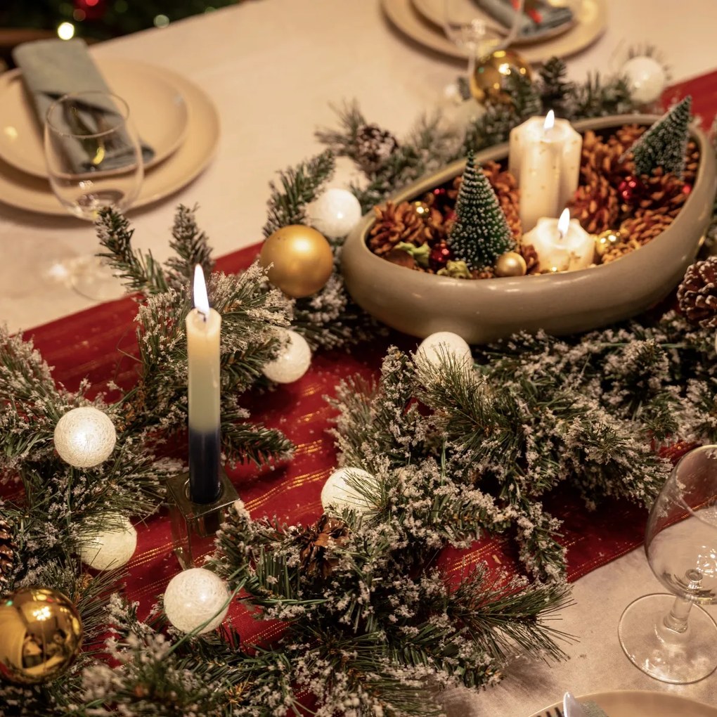 Коледен гирлянд бял със злато 270 см вкл. LED с таймер - Jack