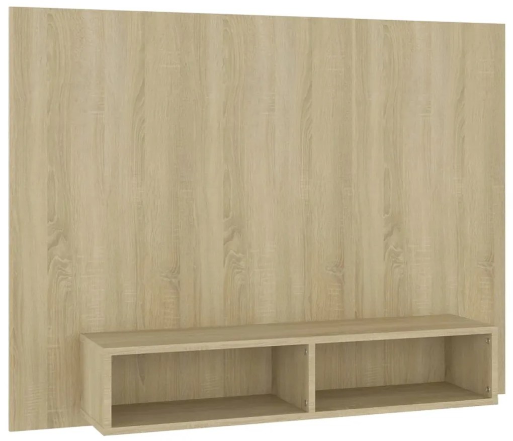 808272 vidaXL Стенен ТВ шкаф, дъб сонома, 120x23,5x90 см, инженерно дърво