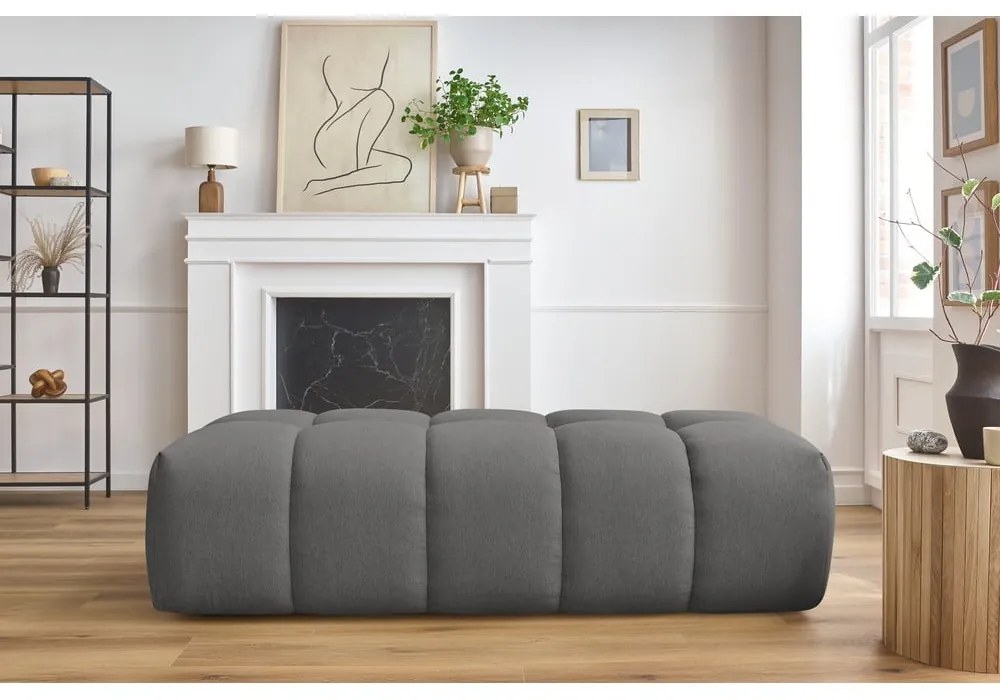 Тъмно сива табуретка за крака Mont-Blanc - Bobochic Paris