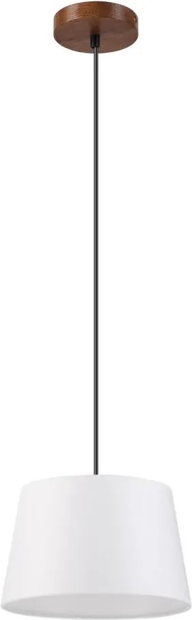 Полилей на кабел AIDA 1xE27/60W/230V диаметър 25 cm дъб/орех/бял