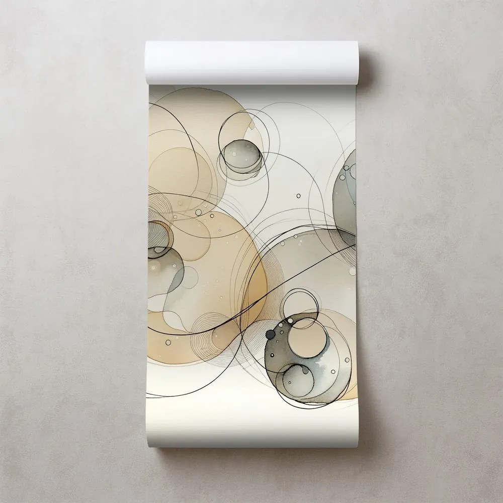 Тапет – Абстрактни акварелни кръгове