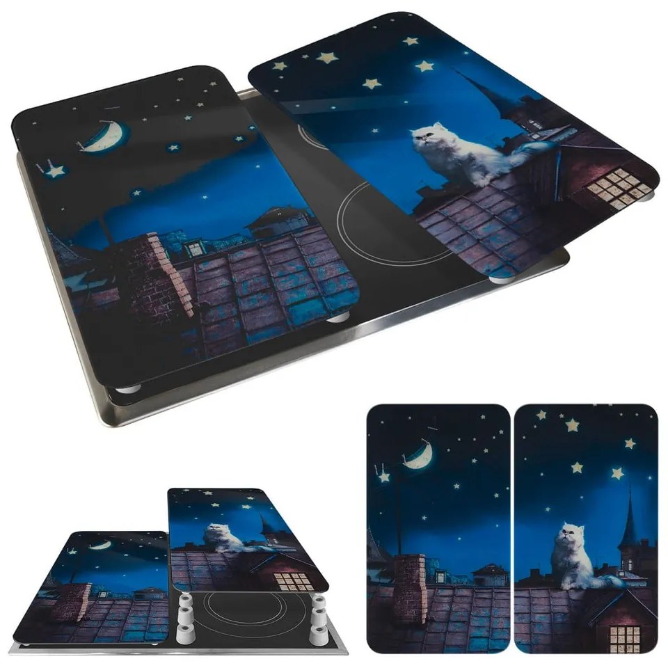 Капаци за печка в комплект от 2 броя от закалено стъкло 30x52 cm - Maximex