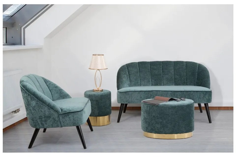 Бяла настолна лампа със златист дизайн Flush - Mauro Ferretti