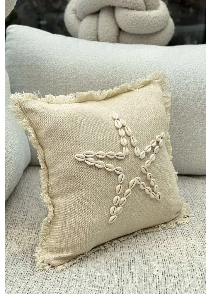 Памучна калъфка за възглавница 43x43 cm Seashells – Mioli Decor