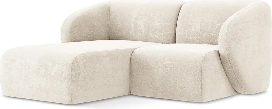 Бежов шенилов ъглов диван (ляв ъгъл) Lani – Makamii
