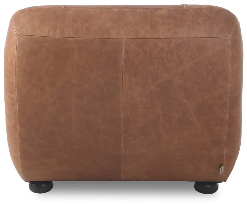 Кожено кресло в цвят кафяв коняк Wyatt – Dutchbone