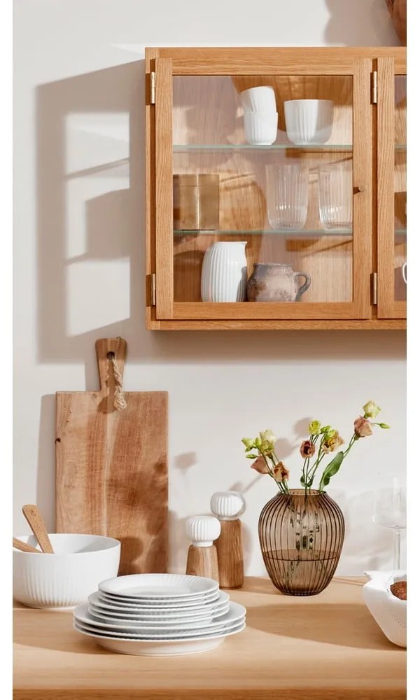 Мелничка за подправки, изработена от дъбово дърво с детайл от бял порцелан Hammershoi, височина 17,5 cm Hammershøi - Kähler Design