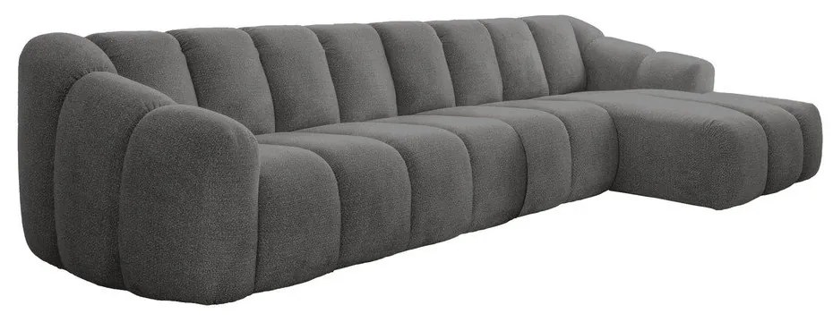 Сив ъглов диван (десен ъгъл) Shell – Miuform