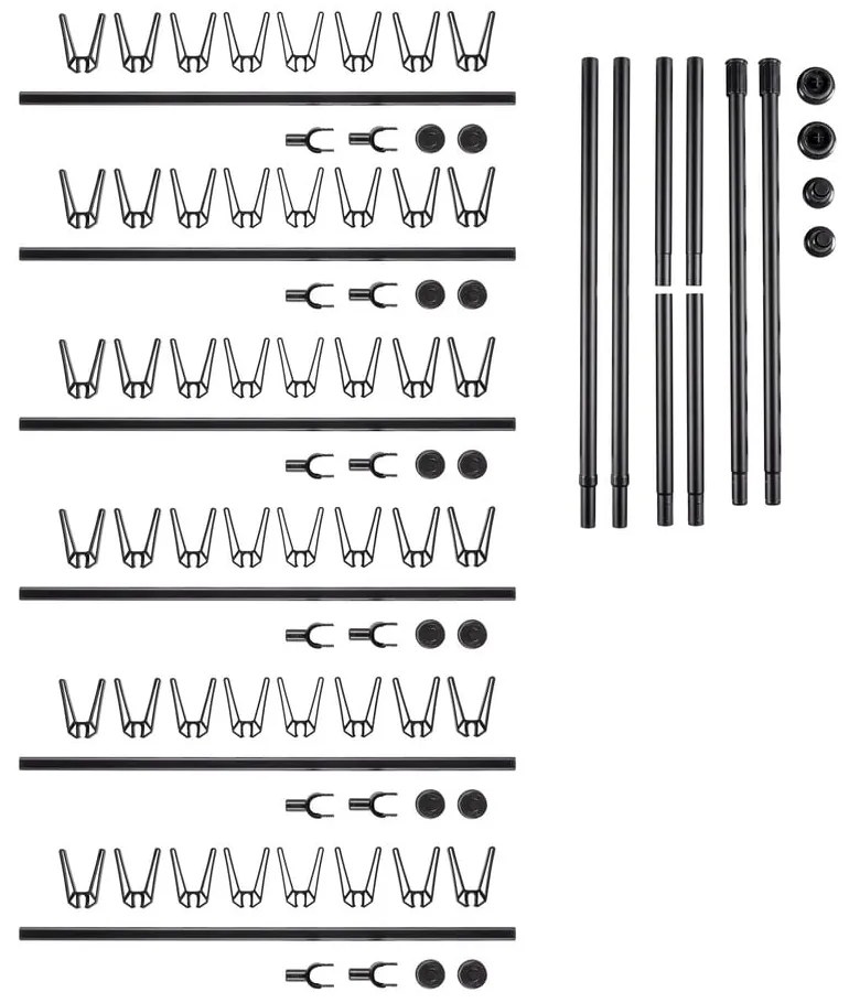 Черен метален телескопичен стелаж за обувки Herkules – Wenko