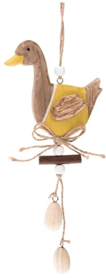 Жълта дървена великденска висяща декорация Duckie - Dakls