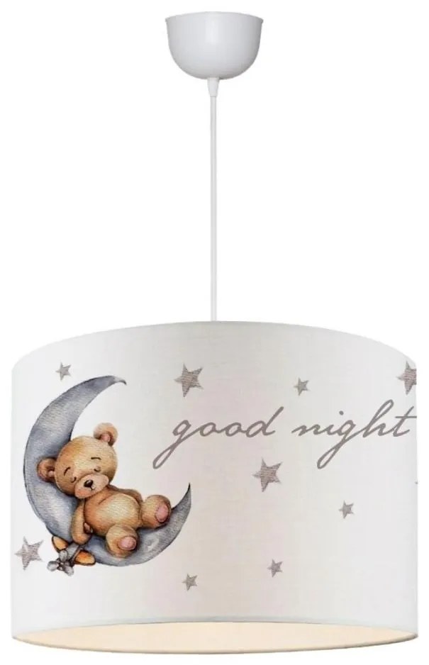 Детски полилей CANDY 1xE27/40W/230V бял/кафяв