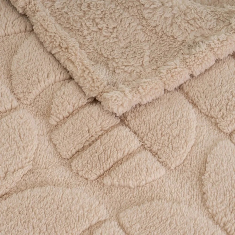 Светлокафяво одеяло от микроплюш 130x160 cm Mid Century – Casa Selección