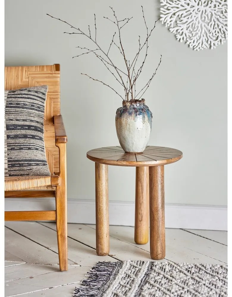 Кръгла странична масичка от масивно манго ø 40 cm Stella – Bloomingville