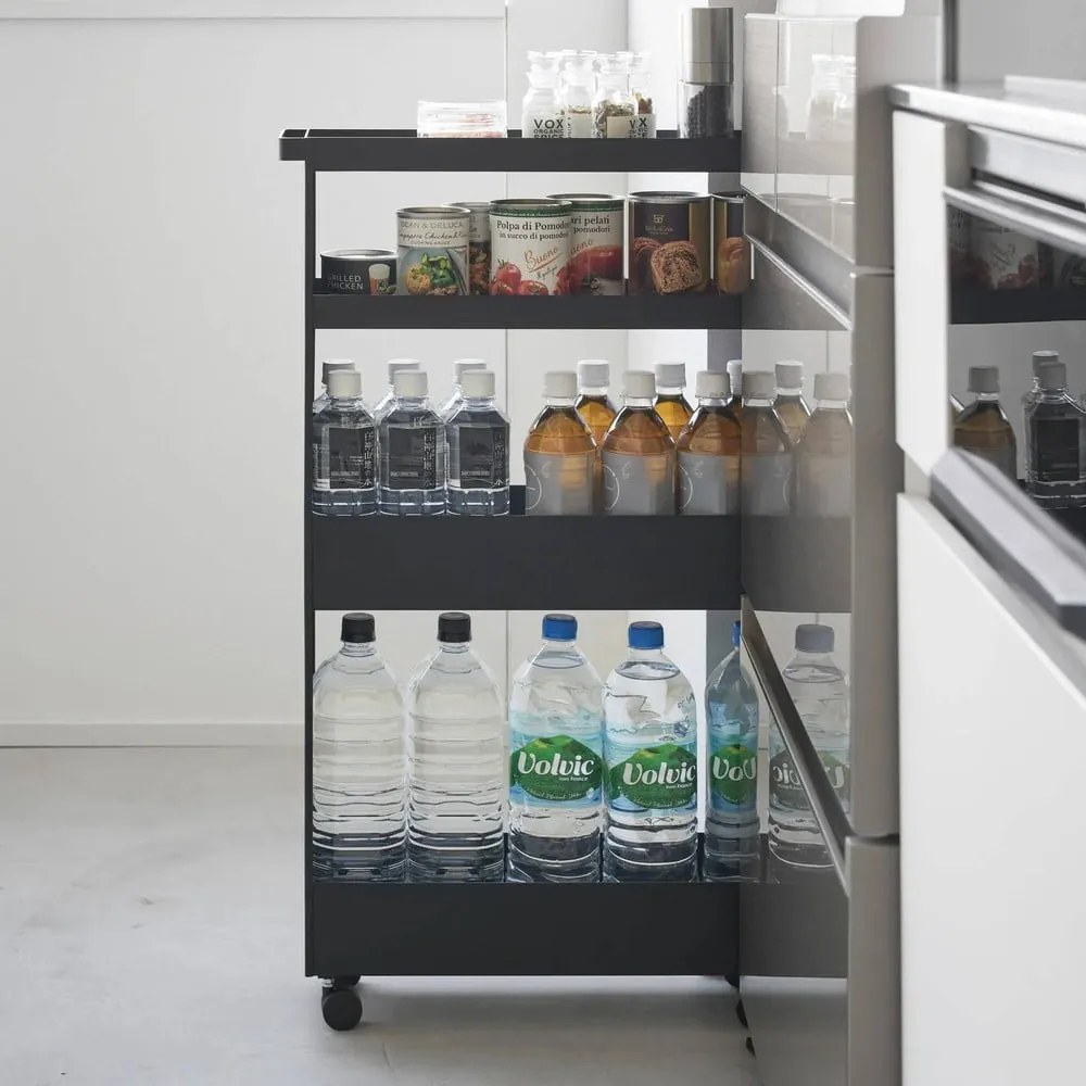 Матово черно стоманен рафт за баня 48x80,5 cm Tower – YAMAZAKI