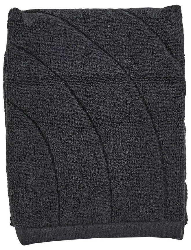 Черна памучна кърпа от тери 50x70 cm Time – Zone