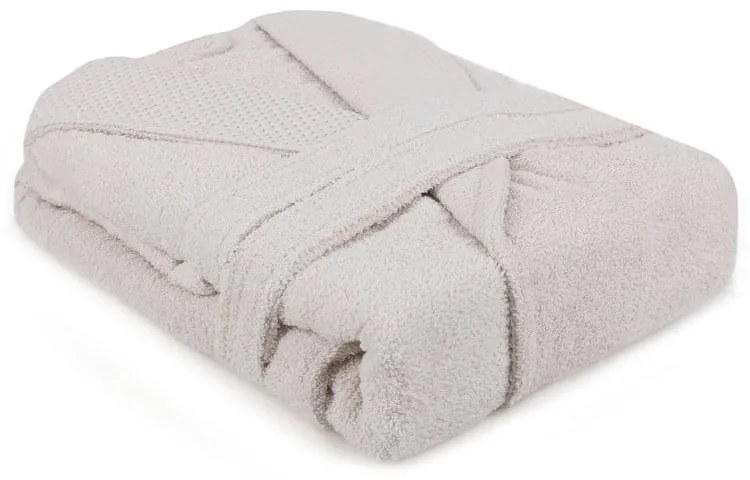 Бежов памучен халат за баня размер L Cappa - Foutastic