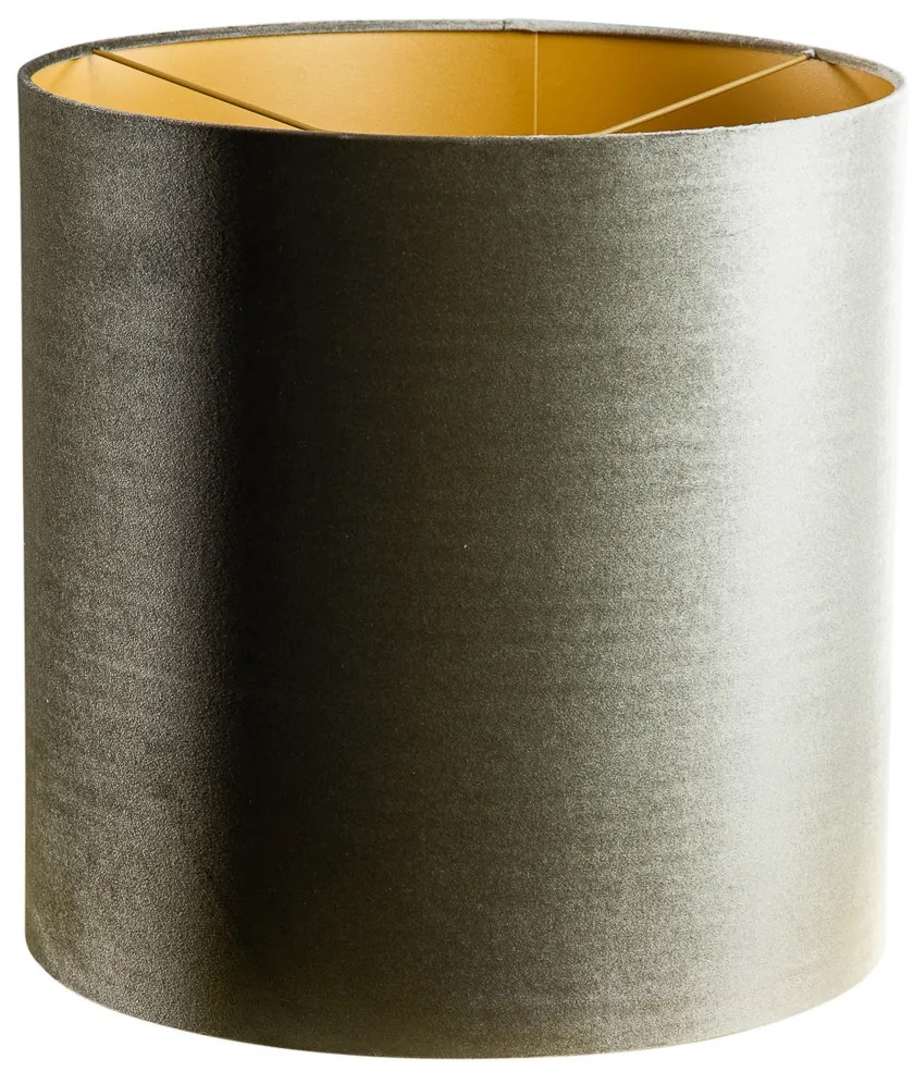 Кадифена абажура зелена със златно покритие 40/40/40