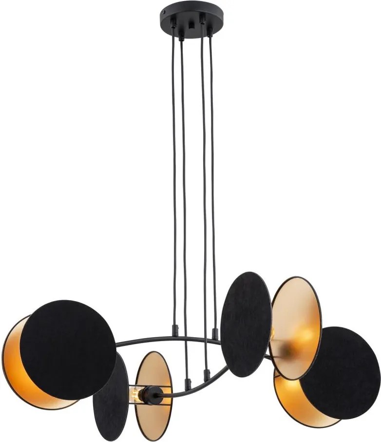 Полилей на кабел MOTIF 4xE27/15W/230V черен