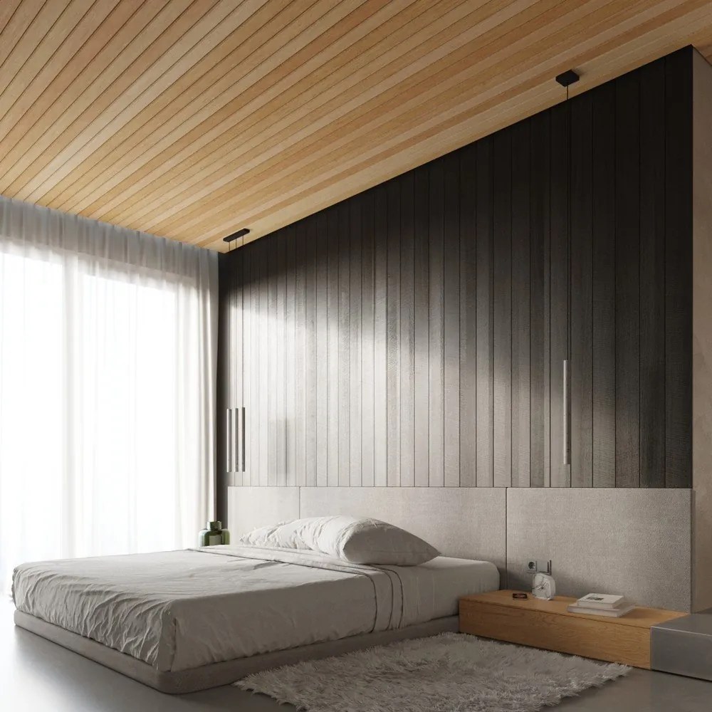 Сиво бетонно висящо осветително тяло Fideus – Sollux